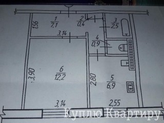 Недорога однокімнатна на Ювілейному, зручний поверх